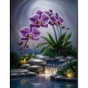 Алмазна мозаїка Орхідея Дзен 40*50см S40117