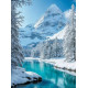 Алмазна мозаїка Бірюза серед снігу 40*50см S40121
