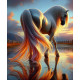 Алмазна мозаїка Кінь заходу сонця 40*50см S40127