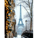 Алмазна мозаїка Зимовий шарм Парижа 30*40см S20357