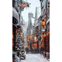 Алмазна мозаїка Вулиця Різдвяних таємниць 30*40см S20360