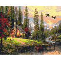 Картина за номерами Мисливський будиночок. Пейзаж 40*50 см LW 1831