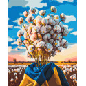 Картина за номерами Український сюжет. Букет бавовни 40*50 см LW 30010
