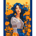 Картина за номерами Український сюжет. Дівчина українка 40*50 см LW 30040