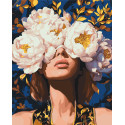 Картина за номерами Дівчина у квітах  40*50 см LW 30350
