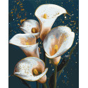 Картина за номерами Білі кали З фарбами металік 40*50 см LW 30360