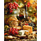 Картина за номерами Натюрморт із вином та сиром 40*50 см LW 3059-01