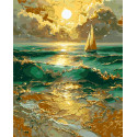 Картина за номерами Самотнє вітрило з фарбами металік 40*50 см LW 30610-01