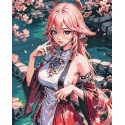 Картина за номерами Аніме Геншин Імпакт Яе Міко 40*50 см LW 30650