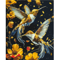 Картина за номерами Танок птахів з фарбами металік 40*50 см LW 30759