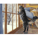 Картина за номерами Зимовий котик 40*50 см LW 31340