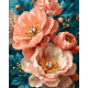 Картина за номерами Рожеві півонії з фарбами металік 40*50 см LW 3170-01