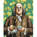 Картина за номерами Бенджамін Франклін З фарбами металік (золоті)
 40*50 см LW 3286