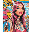 Картина за номерами  Ефектна дівчина 40*50 см LW 3419
