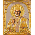 Картина за номерами Релігія. Микола Чудотворець з фарбами металік 40*50 см LW 3432