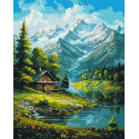 Картина за номерами Гірський пейзаж 40*50 см LW 3437