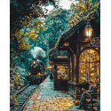 Картина за номерами В очікуванні потягу. Пейзаж 40*50 см LW 3494