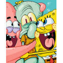 Картина за номерами Герої кіно. Спанчбоб 40*50 см LW 3498