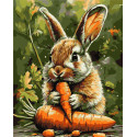 Картина за номерами  Кролик з морквою 40*50 см  LW 3507