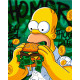Картина за номерами Герої кіно. Гомер з бургером 40*50 см  LW 3526