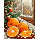 Картина за номерами Цитрусовий аромат. Зимовий натюрморт 40*50 см  LW 3548