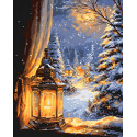 Картина за номерами Зимова ніч 40*50 см LW 3549