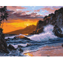 Картина за номерами Море на заході сонця. Пейзаж 40*50 см LW 365
