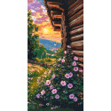 Картина за номерами  Квітковий літній вечір 40*80 см LW 5114