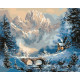 Картина за номерами Зимовий пейзаж 40*50 см LW 3076