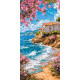 Картина за номерами  Літній ранок на березі 40*80 см  LW 5161