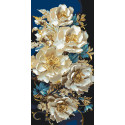 Картина за номерами Півонії з фарбами металік  40*80 см LW 5166