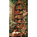 Картина за номерами  Чарівна бібліотека під плющем 40*80 см LW 5182