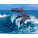 Картина за номерами Дельфіни в морі 40*50 см LW 3080