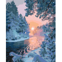 Картина за номерами Зимовий пейзаж 40*50 см LW3096