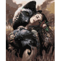 Картина за номерами Дівчина та вовк LW 3117 40*50 см