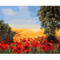 Картина за номерами українські сюжети Польові маки 40*50 см LW 3131