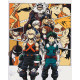 Картина за номерами Аніме. Моя геройська академія. Бакуго, Мідорія, Тодорокі, Урараку 40*50 см LW 32520