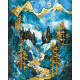 Картина за номерами Пейзаж. Засніжені гори з фарбами металік 40*50 см LW 3407