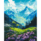 Картина за номерами Пейзаж. У підніжжя гір 40*50 см LW 3436