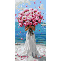 Картина за номерами Обійми троянд  40*80 см LW 5152