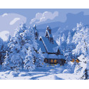 Картина за номерами Зимовий будиночок   40х50 см PN2727