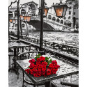 Картина за номерами Троянди під дощем  40х50 см PN6305
