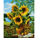 Картина за номерами Букет соняхів   40х50 см PN6407