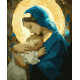 Картина за номерами Марія та Ісус з золотими фарбами40х50 см PN0335