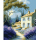 Картина за номерами Будинок з лавандою  40х50 см PN9187
