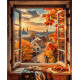 Картина за номерами Осінь за вікном  40х50 см PN0142