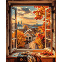 Картина за номерами Осінь за вікном  40х50 см PN0142