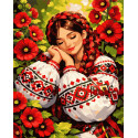 Картина за номерами Українська квітка   40х50 см PN3729