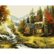 Картина за номерами Будинок в лісі  40х50 см PN8202