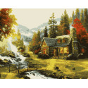 Картина за номерами Будинок в лісі  40х50 см PN8202
